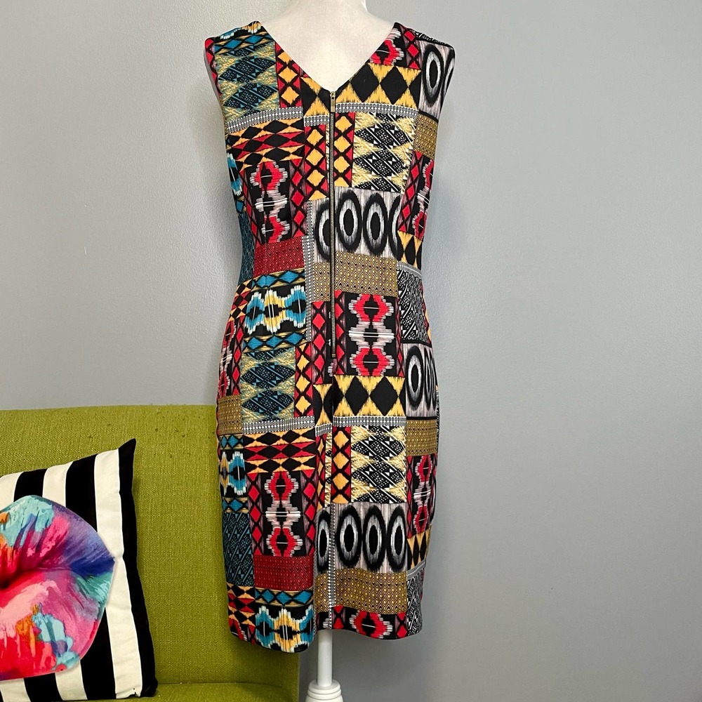 Catherine Malandrino Geometric Patchwork Sheath D… - image 5